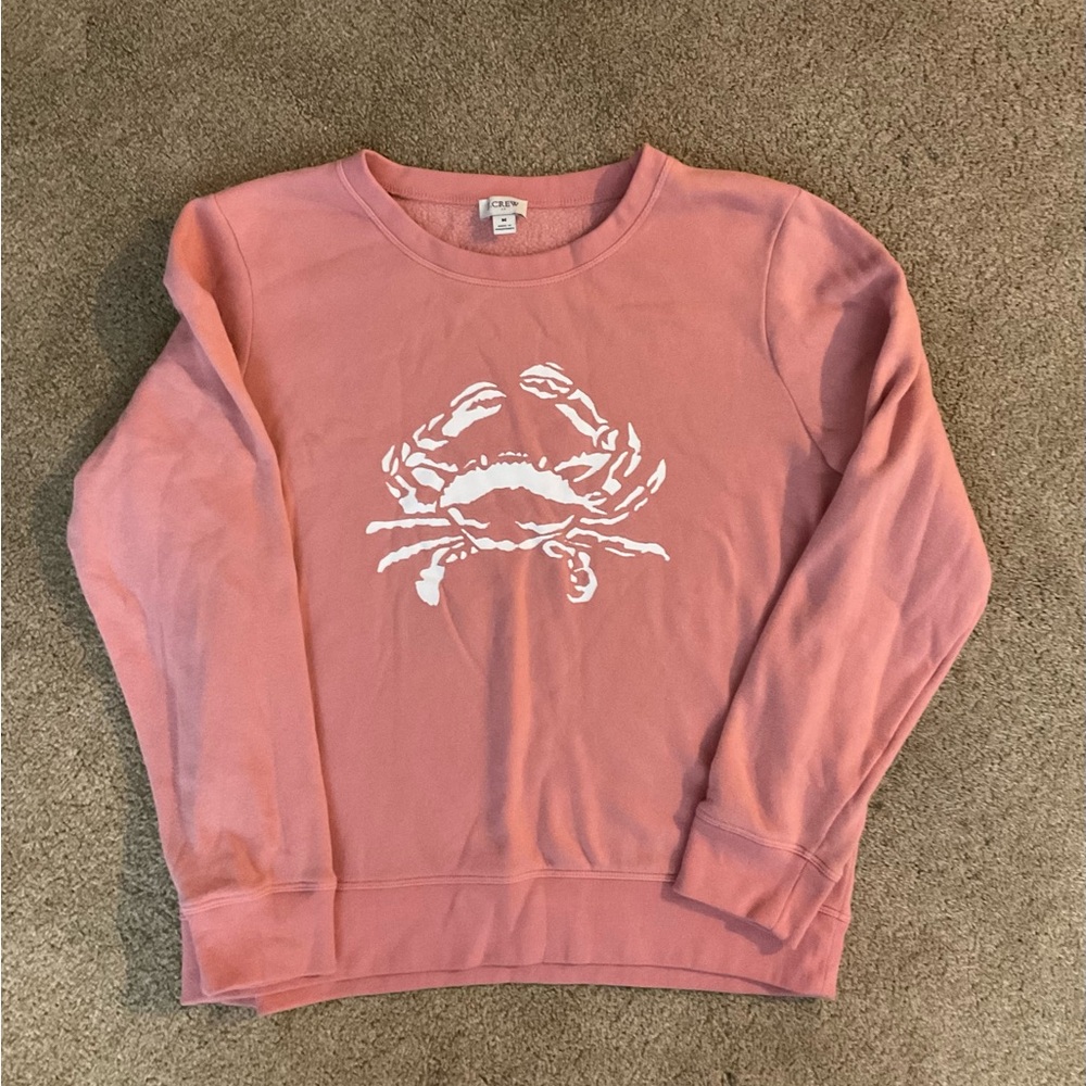 Women's Pink Crab J Crew sweatshirt